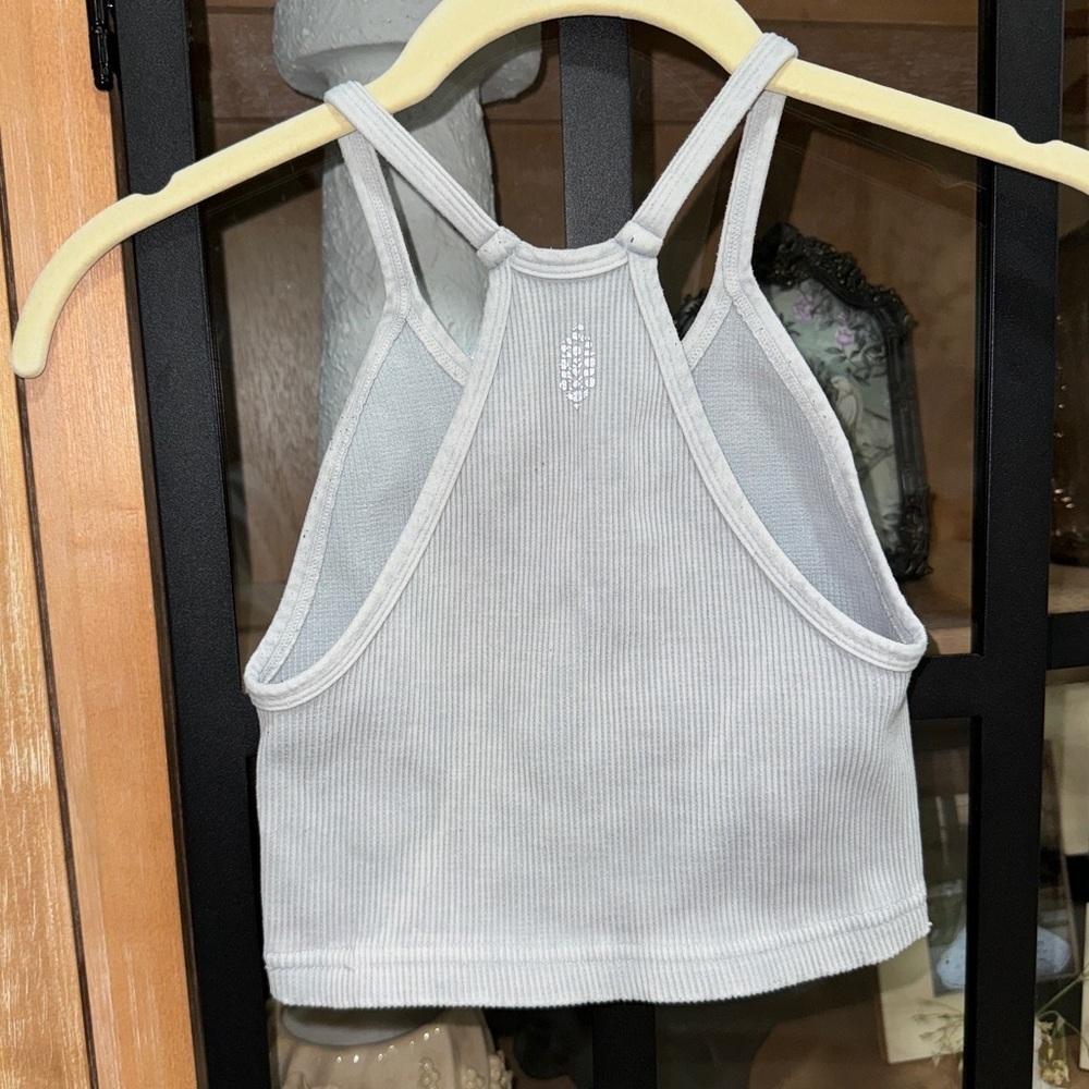 FP Movement Happiness Runs Long Cropped Tank Top ribbed workout sports bra